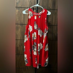 Umgee Red Floral Dress Size Medium $8